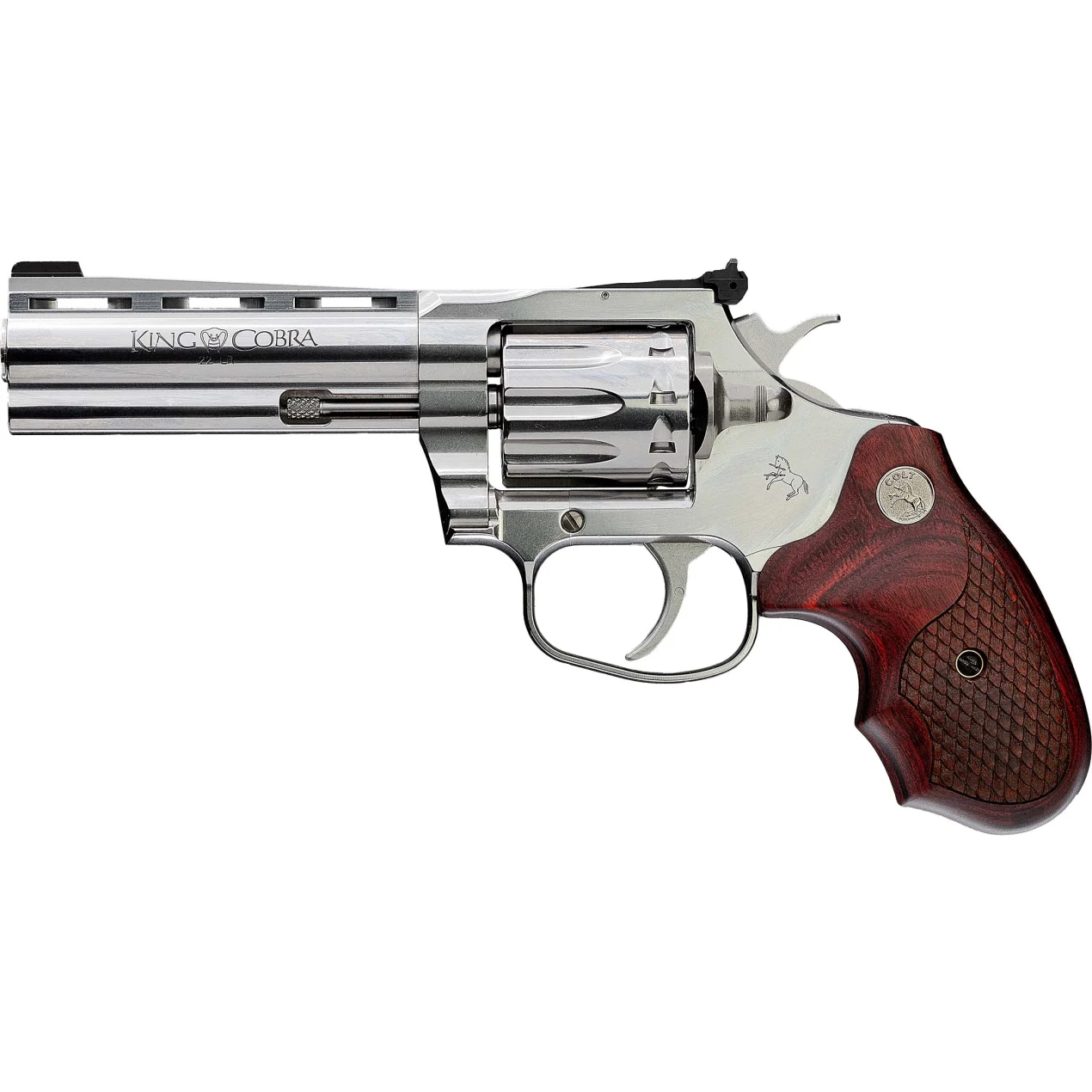 Colt King Cobra TLS 22 LR 4.25in Barrel 10 Rounds Snake Scale Wood ...