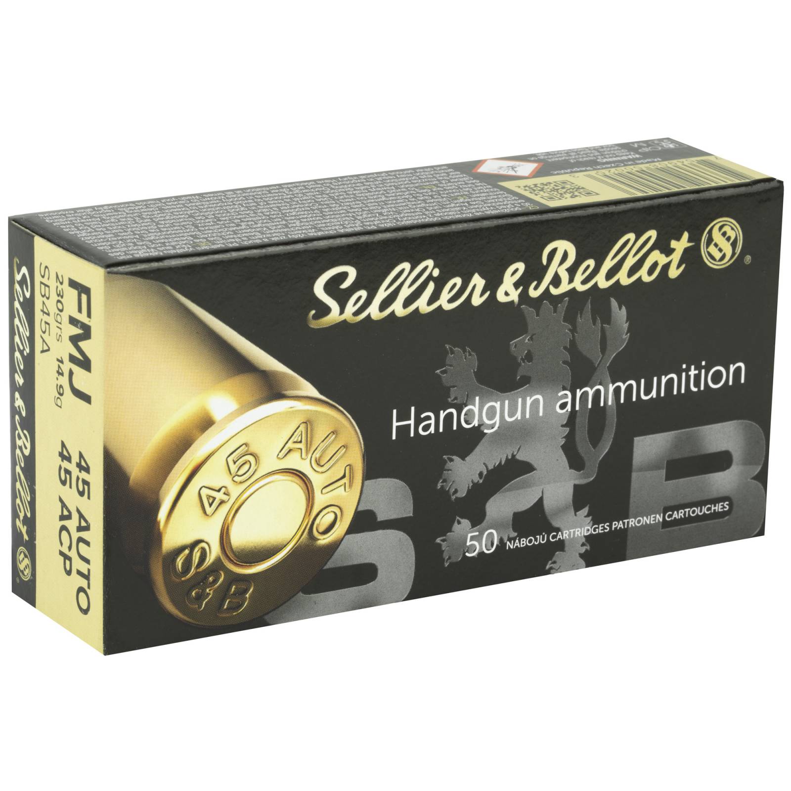 Sellier & Bellot 45 ACP 230 Grain FMJ 1000 Round Case