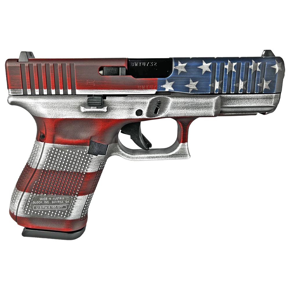 Glock G19 Gen 5 9mm 4.02in Barrel 15+1 Round Capacity (3) Mags US Colony Flag