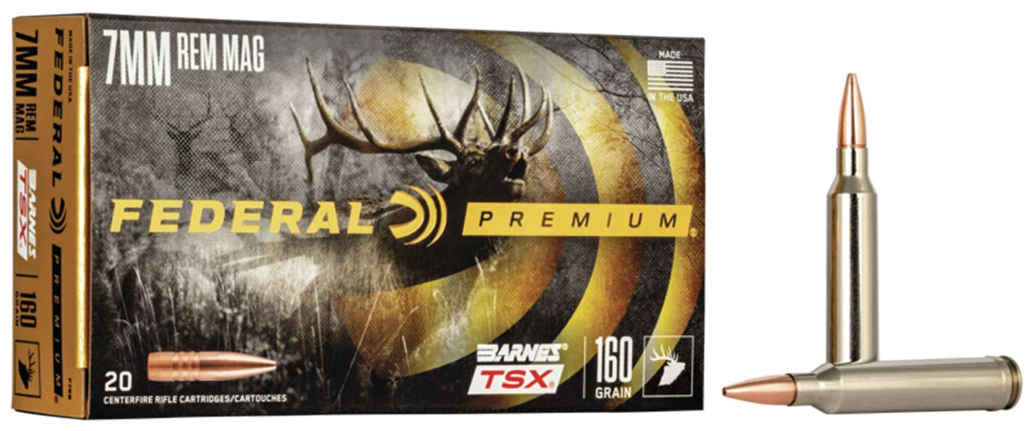 Federal P7RN Premium 7mm Rem Mag 160 gr Barnes Triple-Shock X - 20rd Box-img-1