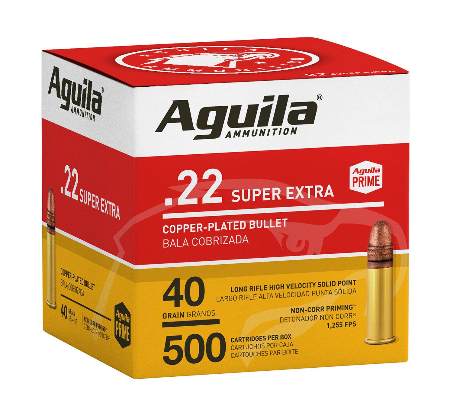 Aguila 22 LR 40 Grain High Velocity Solid Point 500 Rounds